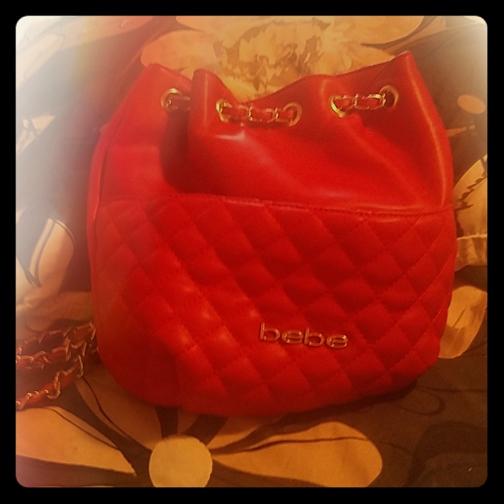 Bebe quilted mini backpack purse